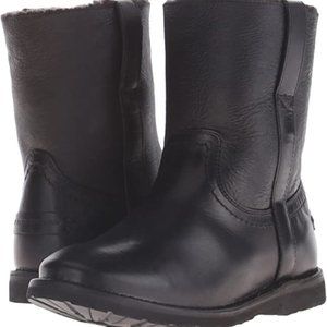 Black Leather Frye Celia Sheerling Lined Anke Boot Bootie Size 7.5 Womens